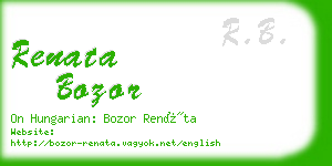 renata bozor business card